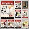 Vintage Beer Whiskey Metal Tin Sign  Decorative Wall Poster for Bar Club Man Cave Home Decor  Retro Style Wall Art