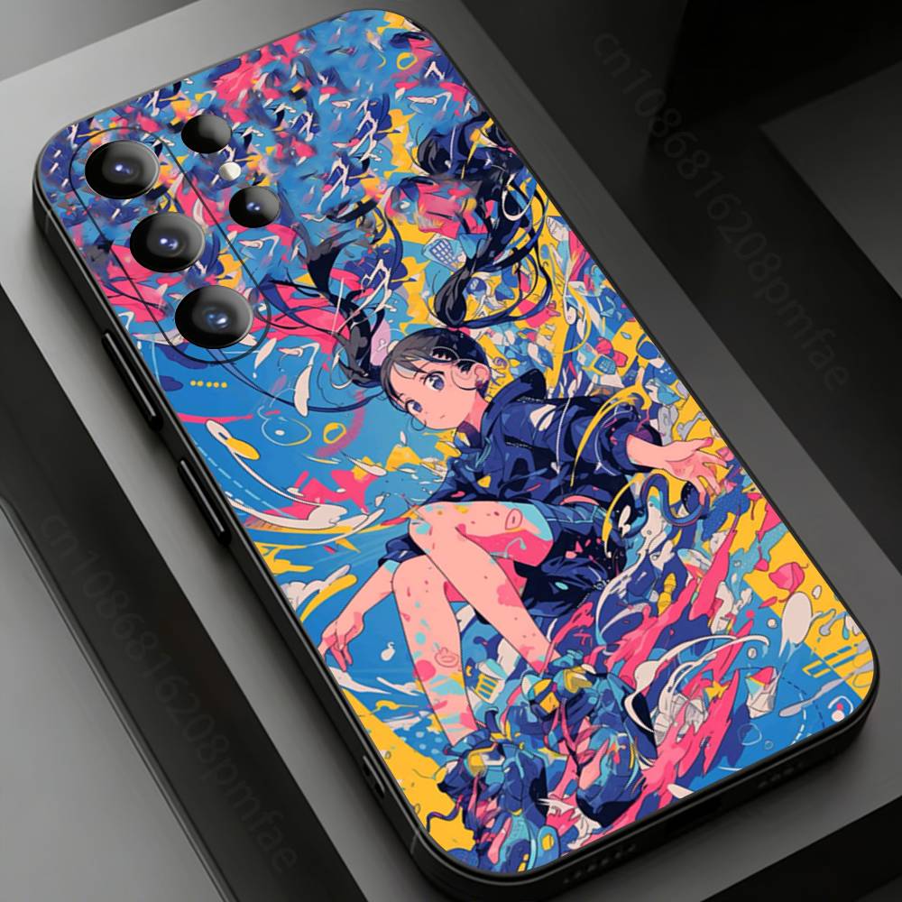 

Flowing Color Healing Anime Art Case Phone Case For Samsung Galaxy S26,25,24,23,22,21,20Plus Ultra Samsung S24