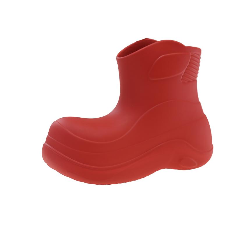 Fashion Waterproof EVA Rain Boots For Women Low Top Anti-Slip Kitchen Outdoor Rubber Shoes Chinese Style Rain Boots Womens Footwear