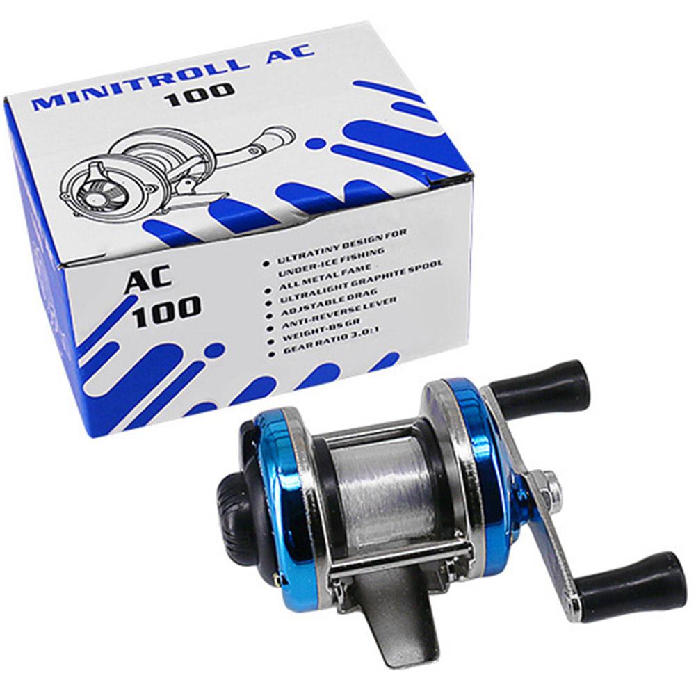 Mini Fishing Reel Winter Fishing Double Rocker Arm Metal Special Fishing Line Reel Ice Fishing Reel Left And Right Hand Reels