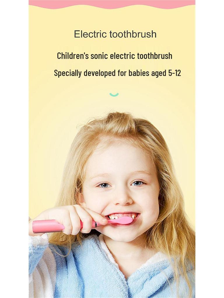 Kids' Rechargeable Sonic Electric Toothbrush & Water Flosser with Soft Bristles