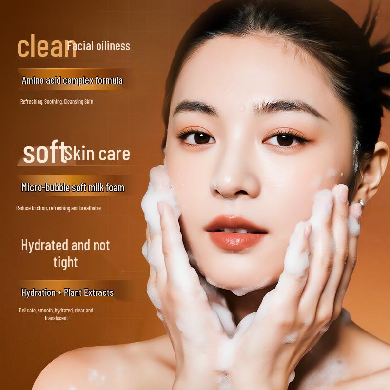 Amino Acid Walnut Micro-Bubble Gentle Face Cleanser: Deep Cleansing, Refreshing Facial Wash