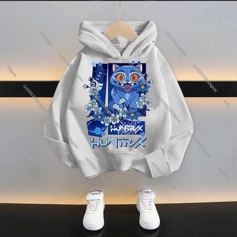 Kids Cartoon KPop Demon Hunters Hoodie 2025: Cool Hooded Pullover Sweatshirt For Boys Girls Casual Fashion Top