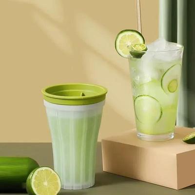 TPE Smoothie Cup Pinch Cup Homemade Crushed Ice Slush Squeeze Cups Diy Cold Beverage Household Kitchen Quick-Frozen Shakes Cup