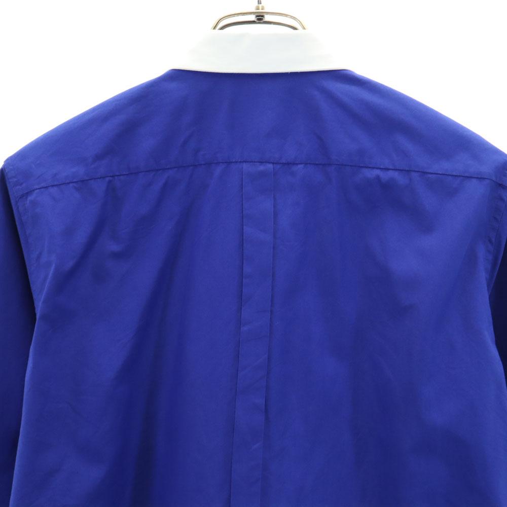 Celine Langärmiges Baumwollhemd mit Farbwechsel 36 Blau x weiß Damen Gebraucht