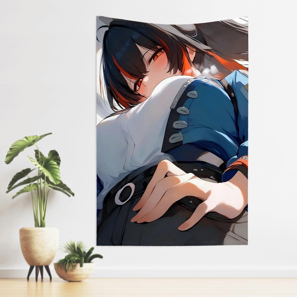 Game Anime Zhu Yuan Tapestry Room Decor ZZenless Zone Zero Wall Cloth Party Hanging Background Room Decor Baby Room