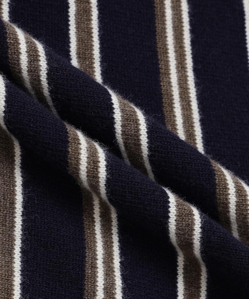 BROOKS BROTHERS Wool Striped Sweater (Navy) (Bbwrmbg409)