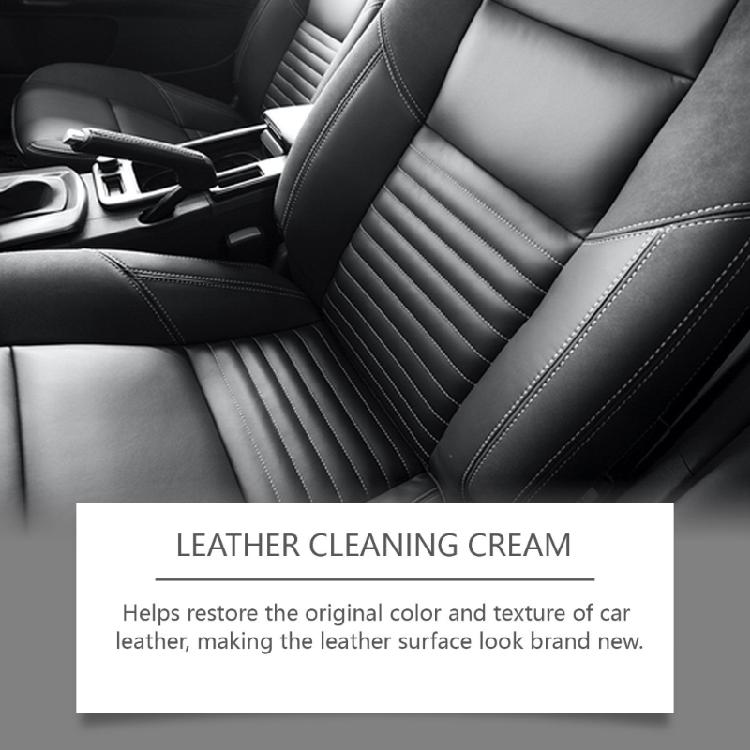 Automotive Leather Cleaning Cream with Sponge 100g Leather Maintenance Cream Car Leather Cleaning Paste Multifunctional