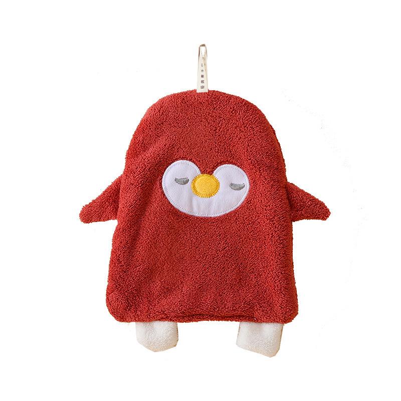Cute Penguin Hanging Hand Towel for Kitchen & Bathroom - Soft & Absorbent for Kids