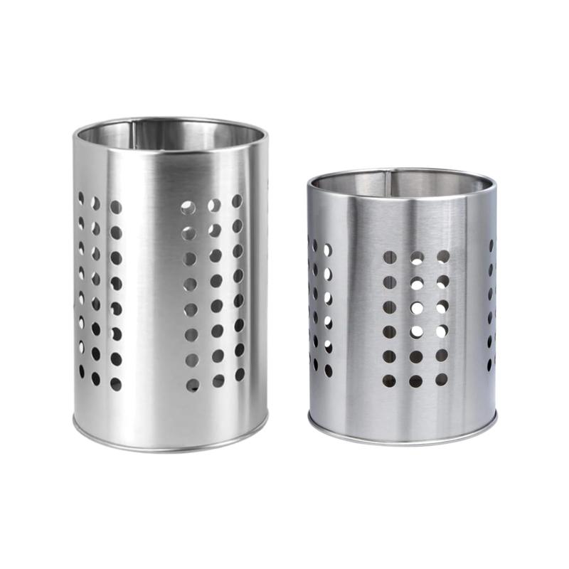 2Pcs Stainless Steel Cutlery Holder Kitchen Utensil Organizer Cooking Utensil Holder Countertop Organizer Cutlery Storage Rack