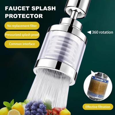 45293 Pcs Faucet Water Filter 360 Degree Rotating Removes Chlorine Heavy Metals High-Temperature Resistant Anti-Splash