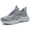 Steel Toe Safety Shoes Mens Lightweight Breathable Puncture Proof Light Sneaker Security Protection Indestructible Work Shoes