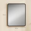 Rectangular Wall Mirror with HD Glass - Black