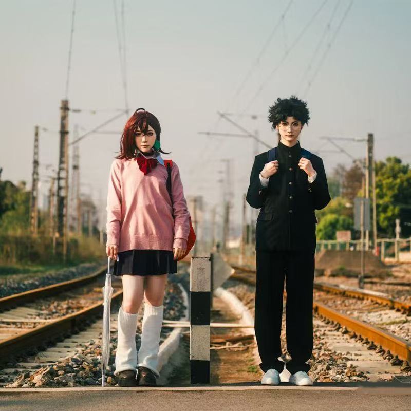Momo Ayase Cosplay Costume Anime Dan Da Dan Perruque Cos Costume Écolière Uniforme Jupe Tenues Féminines