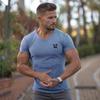 Do The Work  Summer Fashion Breathable V-Neck Mens Knitting Slim Fit Gym Sports Bodybuilding Fitness Short Sleeve Pullovers Tshirts