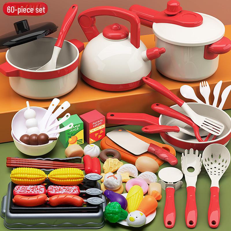Cross-border Kids’ Playhouse Kitchen Set: Qie Qie Le Fruit & Veggie Cutting Toy for Girls