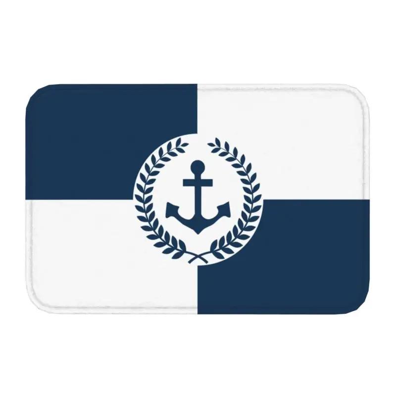Custom Vintage Nautical Compass Doormat Non-Slip Entrance Kitchen Bath Mats Captain Anchor Boat Living Room Rug Carpet Footpad