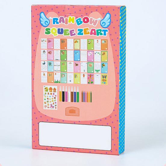 Kit Arte Scratch Arcobaleno Set Carta Raschiabile Magica Arcobaleno per Bambini Cartoline Creative Fai-da-te Biglietti d'Auguri Personalizzati Giocattolo per la Motricità Fine