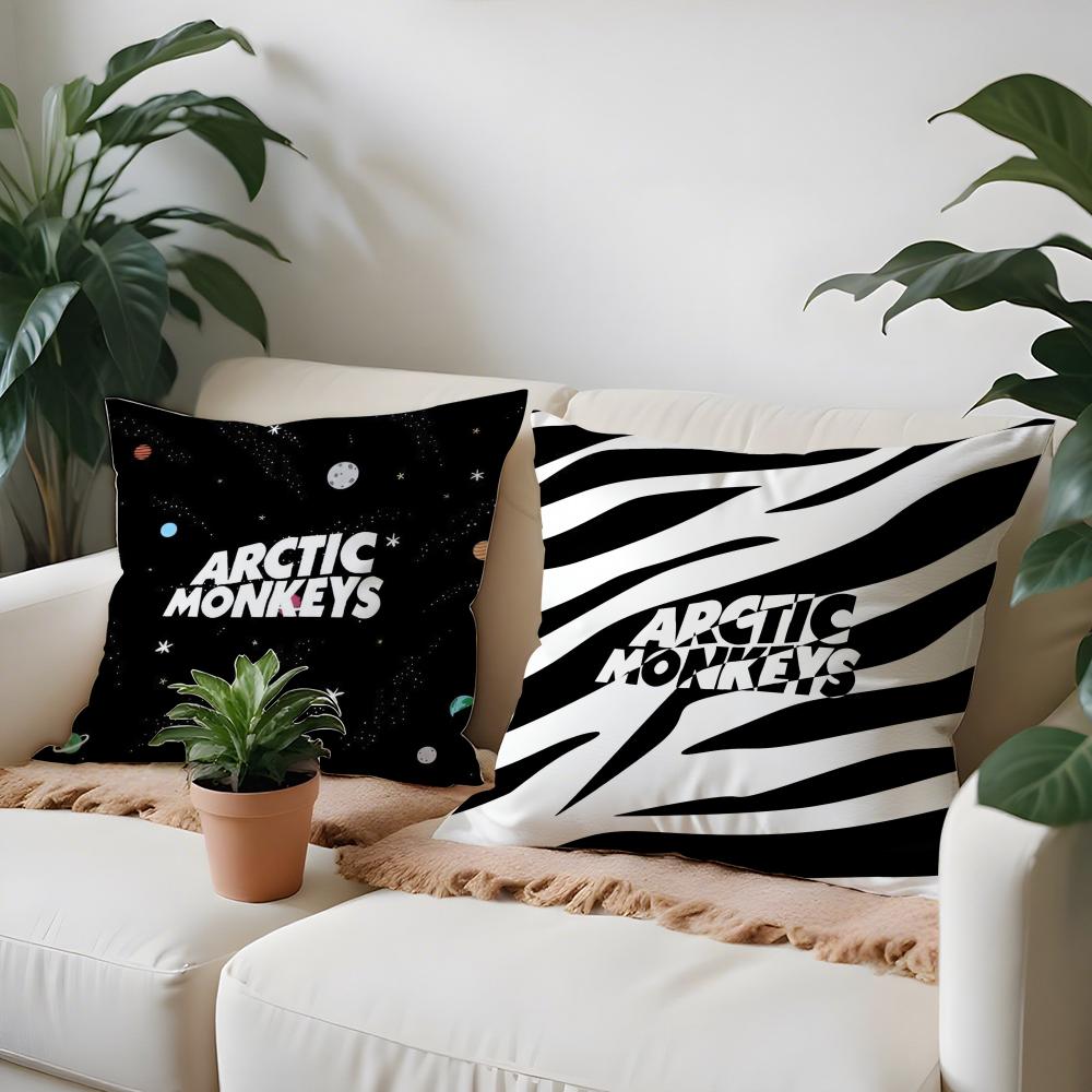 Hot A-Arctic Monkeys Brand Pillow Case Anti-dustmite Pillow Invisible zipper silky short plush Sofa cushion cover