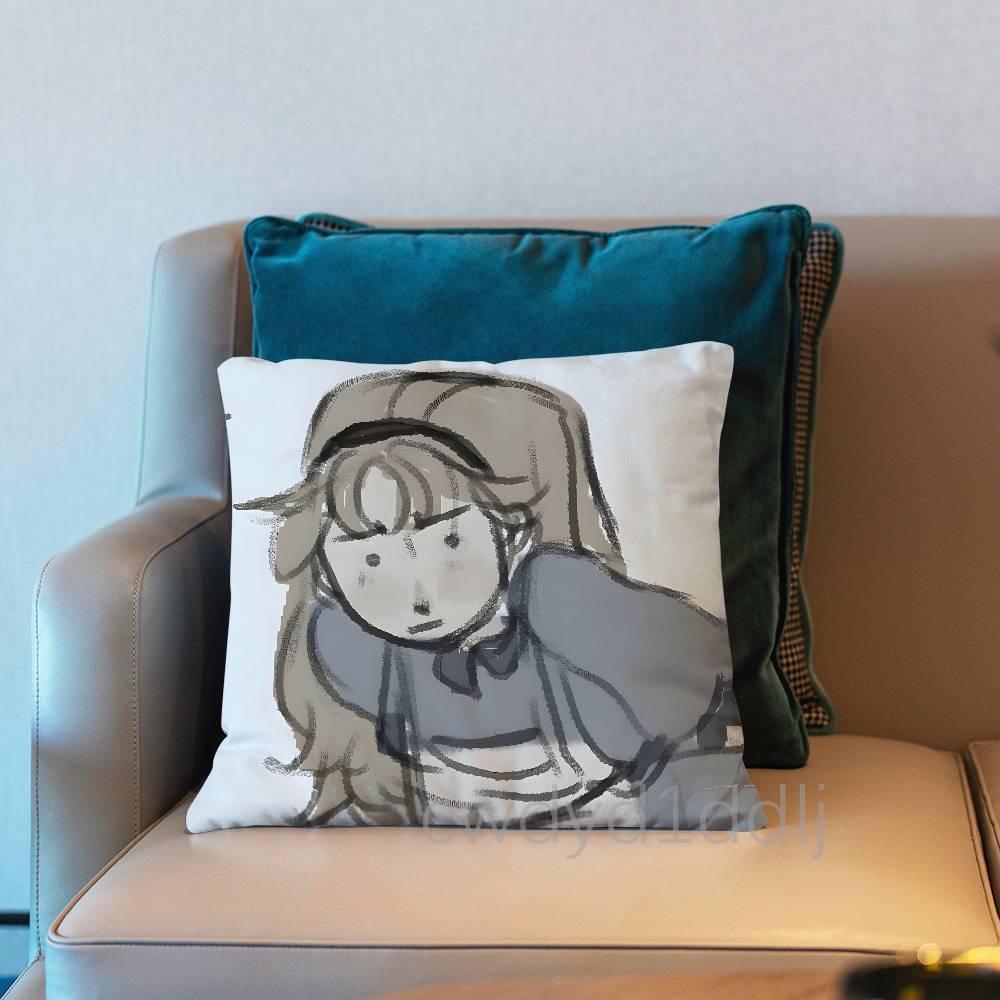 Alice HHabromania Game Pillow Case Short Plush Sofa Decorative Gift Home Doublesided Printing Cushio