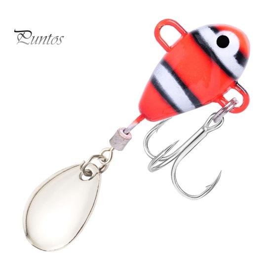 6Pcs 10G/5CM VIB Fishing Lure with Treble Hook Spinning Sequin Long Casting Metal Hard Artificial Spinner Bait Saltwater Freshwater Bass Walleye