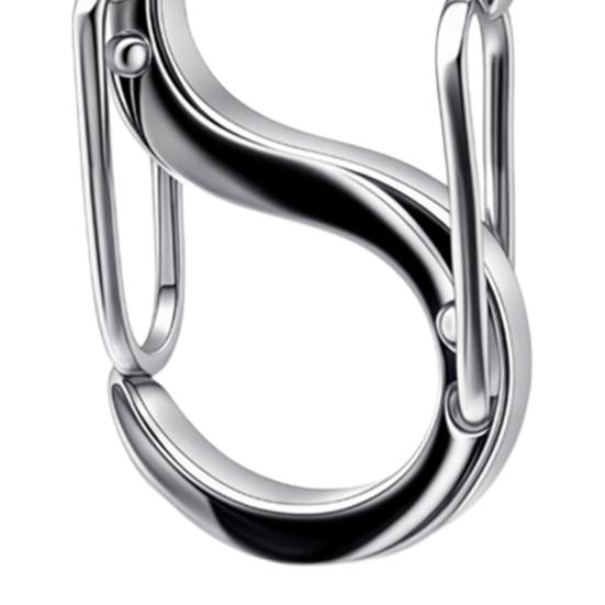 Nerezová přezka na náhrdelník Hák ve tvaru S Klipový konektor Řetízek na náramek DIY Klíčenka Šperky Kovová dvojitá karabina