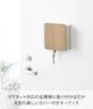 Yamazaki Magnetic Key x x Key Storage with Movable Product 4802 Hook, 2-Tier, Natural, Approx. W15.8 D15.7 H15.8cm, Lin, 2-Tier Hooks, Number