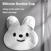 1pc Rabbit Bathroom Shower Anti Slip Mat Circular Massage Foot Mat Back Suction Cup Foot Scrubber Anti Fall Device 3color