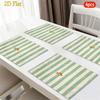 4pc S 2D Flat Striped Background Fish Pattern Placemats, Holiday Home Table Decoration, Kitchen/Table Decoration, Holiday Gifts for Family and Friends
