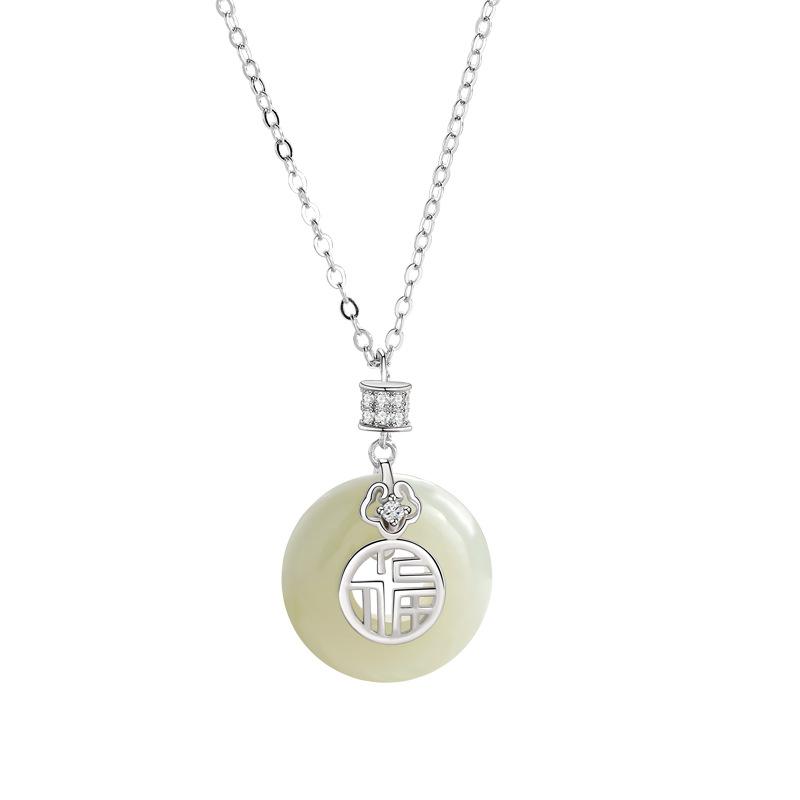 Compact Waist Lucky Safety Buckle Necklace Women Guochao New Chinese Pendant New Year'S Gift Women Premium Durable