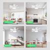 Socket Fan Light with Remote: 18'' Small Ceiling Fans with Lights, 2000 Lumens Dimmable Led Bulb, 3 Colors 3000K-6500K, Easy Install Screw in E26