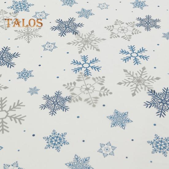 Christmas Tablecloth Disposable Waterproof Snowflake Pattern Table Cover for Festive Holiday Party Decoration