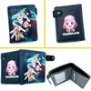 Anime Loid Anya Forger Yor PU Short Folding Wallet Coin Purse with Interior Zipper Pocket