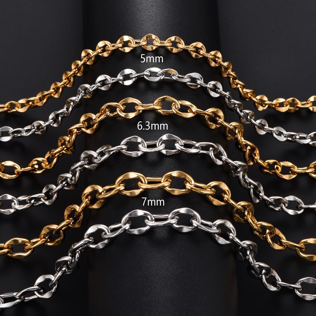 Stylish Lip Shape Stainless Steel Necklace Link Neck Chain for Women Men Silver/Gold Choker Collar Metal Jewelry Accessory