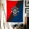 Man Utd M Wall Hanging Printed Fabric Blanket Decorative Tapestries for Bedroom Living Room Home Decor