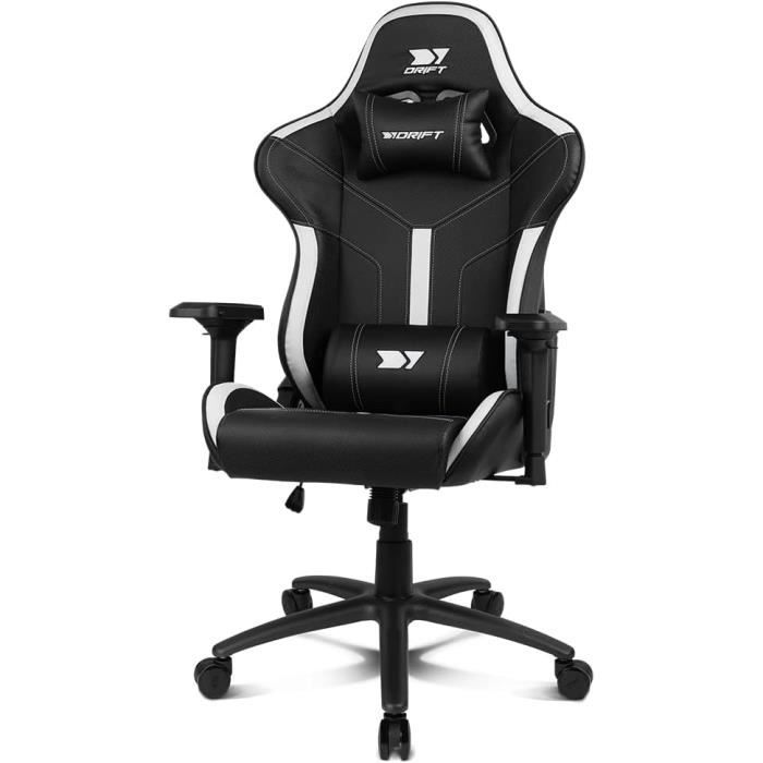 Fauteuil de Jeu Professionnel - DRIFT GAMING - DR350 - Similicuir - Accoudoirs 4D - Roulettes Silencieuses