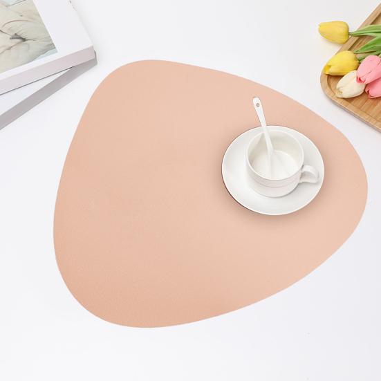 Western Placemat Color Oval Design Heat-resistant Easy To Clean Kitchen