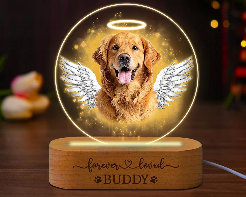 Marco de Fotos Personalizado para Memorial de Perro Placa de Retrato de Mascota Con Nombre del Perro Huella de Pata Regalo Especial de Memorial para Recuerdo de Pérdida de Mascota