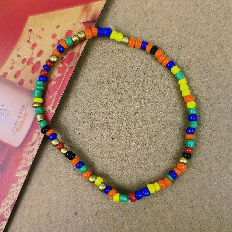 Bohemian Ethnic Style Colorful Beaded Bracelet Anklet for Women - Unique Fashion Hand Jewelry