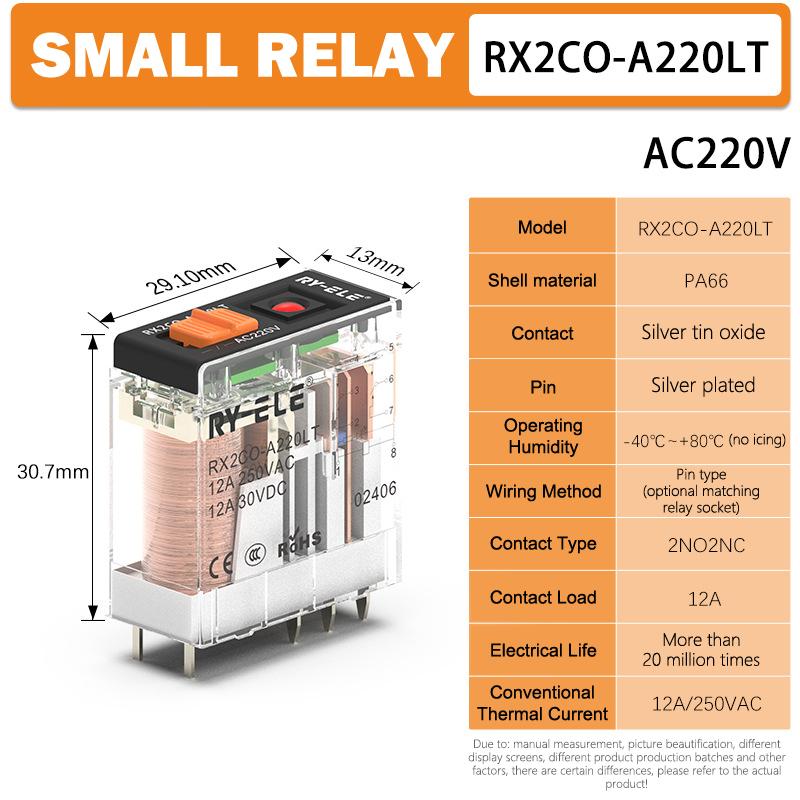 Ultra İnce Yüksek Güçlü Elektromanyetik Güç Rölesi 12A 24VDC/220VAC Bobin, PLC Kontrol Sistemi için DIN Ray Montajlı Endüstriyel Röle