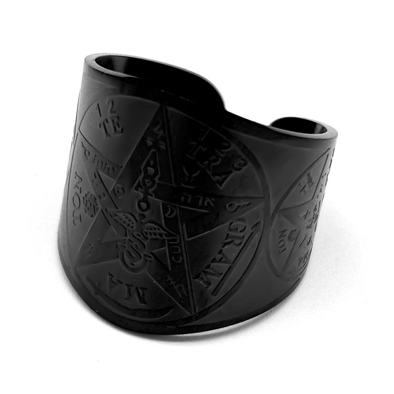 Je Tetragrammaton Pentagram Amulet Pentacle Ring for Women Men Stainless Steel Gold Silver Color Solomon Rings Jewelry