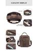 Lion Leiden Vintage Genuine Cowhide Leather Crossbody Shoulder Bag for Men