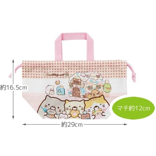 Skater Children's Lunch Box Drawstring Bag Sumikkogurashi Sweets Shop Made in Japan KB7-A