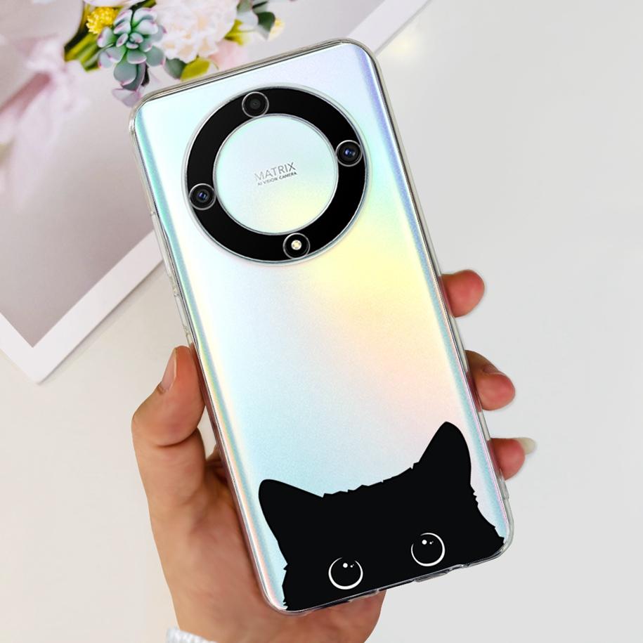 For Honor X9b 5G Case 2023 Fashion Flower Clear Silicone Soft Back Cover For Honor X9a RMO-NX1 Funda HonorX9 X 9 X 9B X 9A Coque