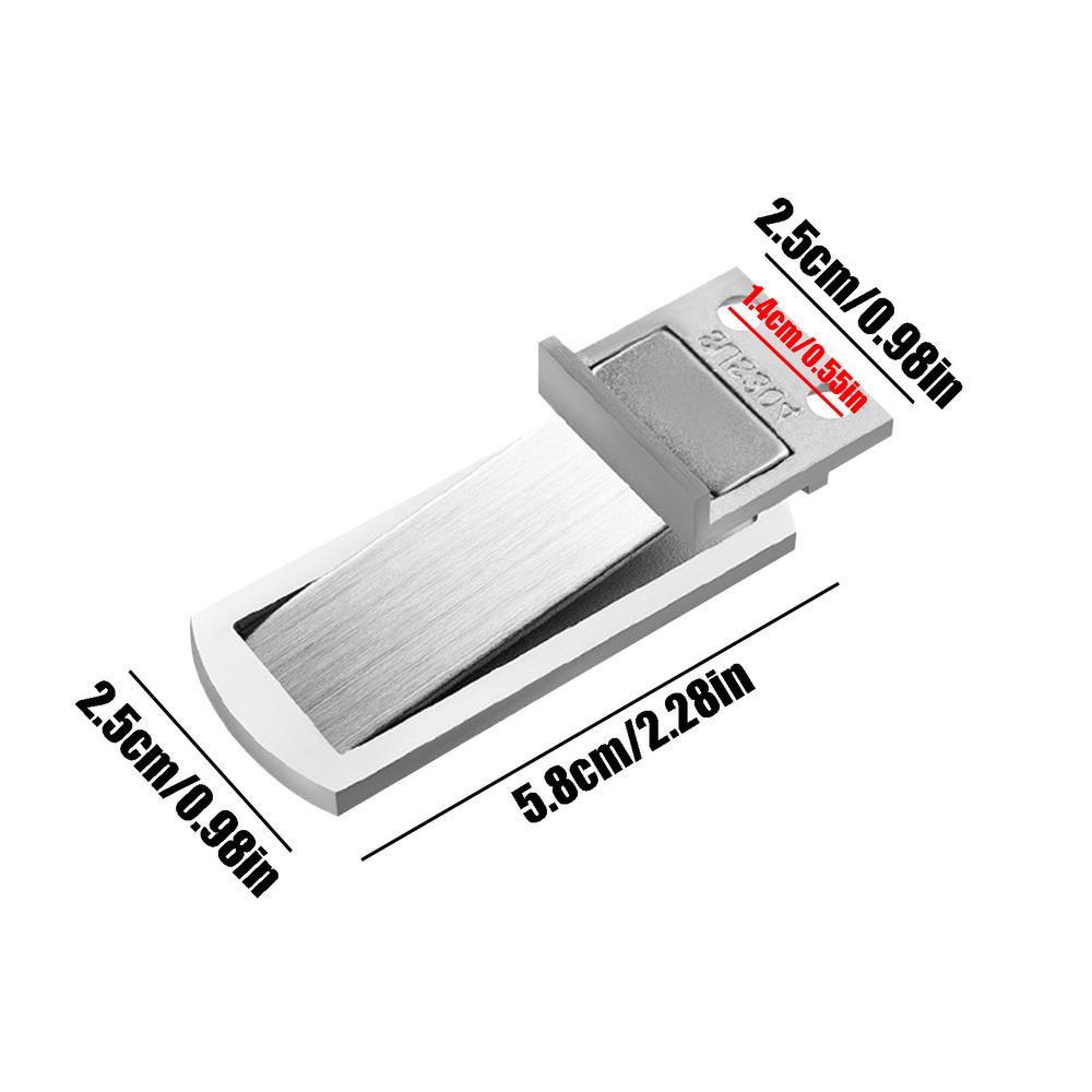 Магнитный Дверной Стопор Бесшумный Нержавеющая Сталь Блокиратор Клин Ультратонкий Безопасность Магнитный Дверной Стопор Без Сверления Для Дома Магазина Пола серебряный