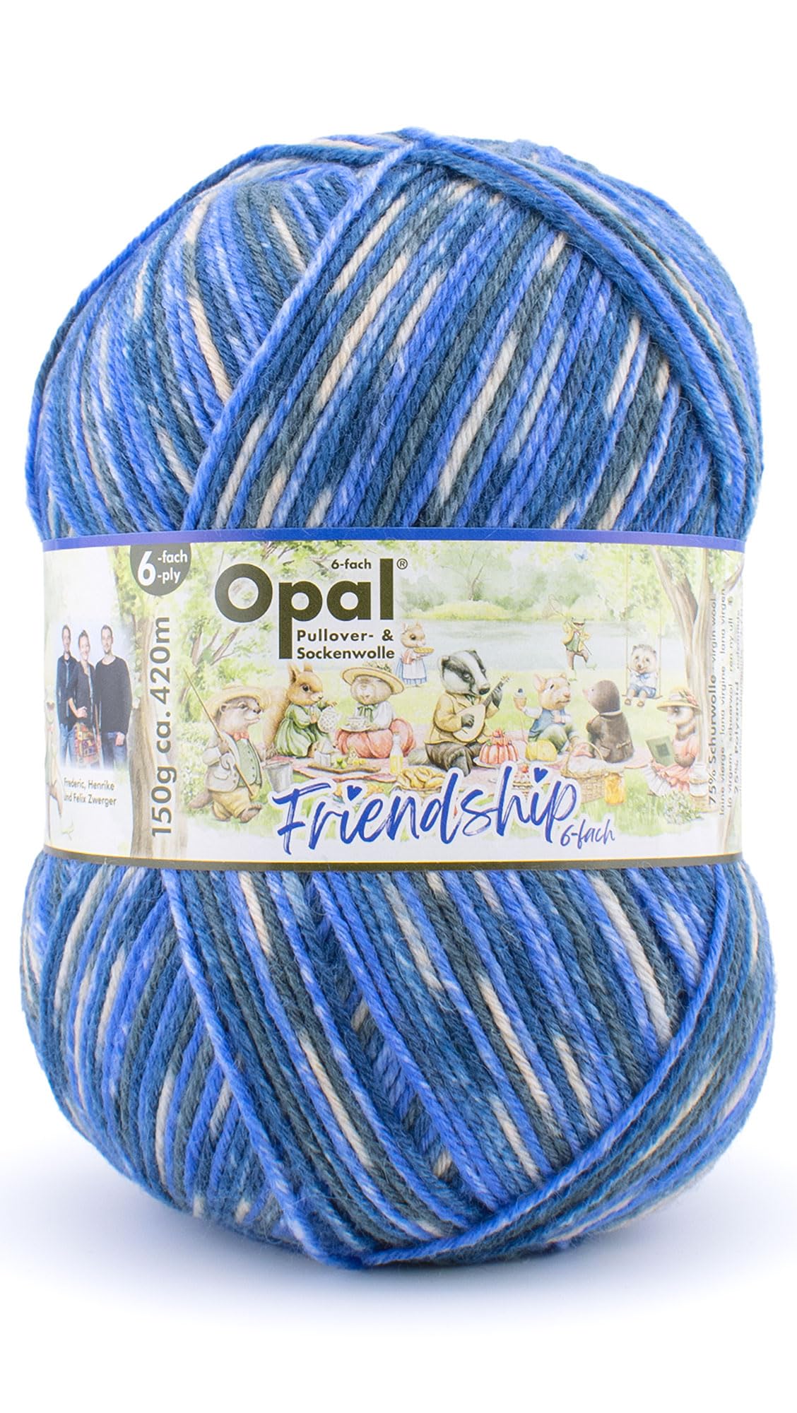 

Opal Friendship Sock Wool Play Пряжа, 6-слойная, Смесь, 11562. Давайте