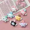10Pcs Kawai Bright Surface Cartoon Winged Stars Series Resin Flat Back Scrapbook Figurine Diy Bow Decor Accessories Crafts A27