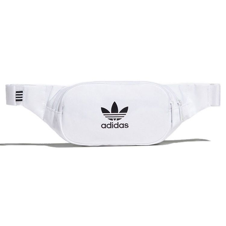 Adidas Originals Large Logo Basic Nylon Chest Bag Crossbody Waist Bag Unisex Bags White GN5481 White