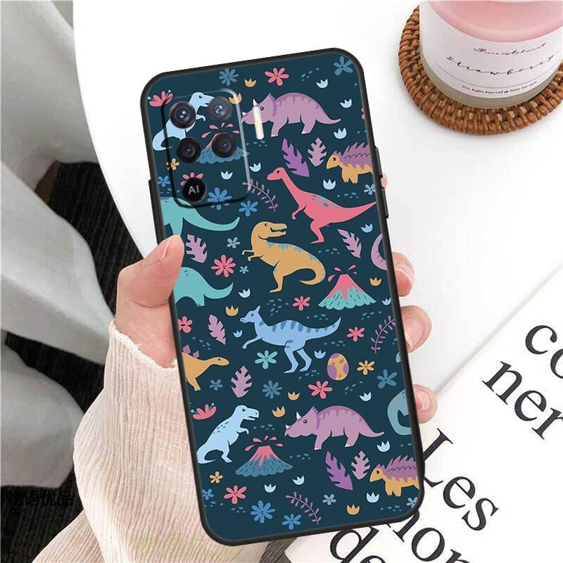 

Cute Dinosaur Baby Case For Oppo A78 A54 A74 A94 A17 A57 A77 A76 A16 A96 A18 A60 A80 A40 A38 A58 A98 A15 A5 Pro OPPO A98 5G