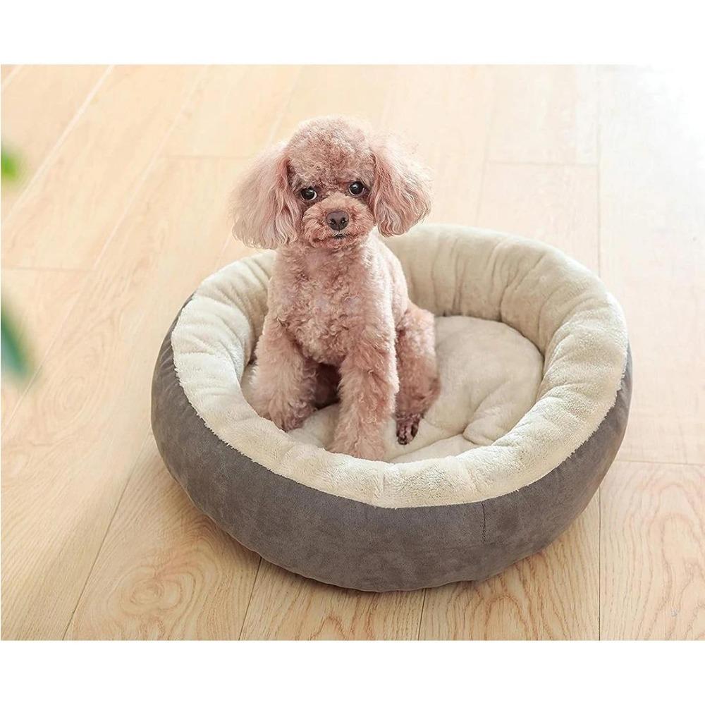 Cozy Cat Bed Indoor Anti-Slip Round Donut Pet Calming Cushion for Small Medium Large Pets Warm Soft Dog Bed Machine Washable